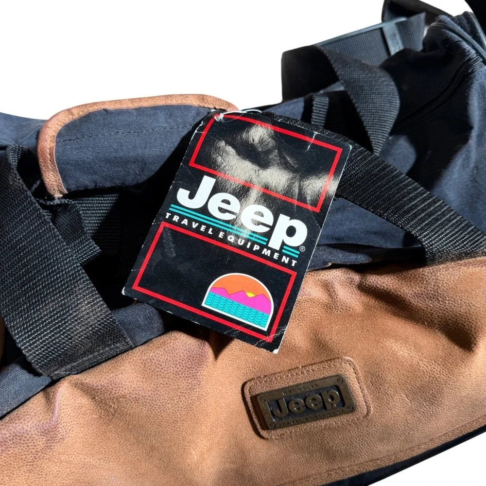 Jeep Travel Luggage Duffel Garment Bag Black Canvas‎ Weekend Overnight